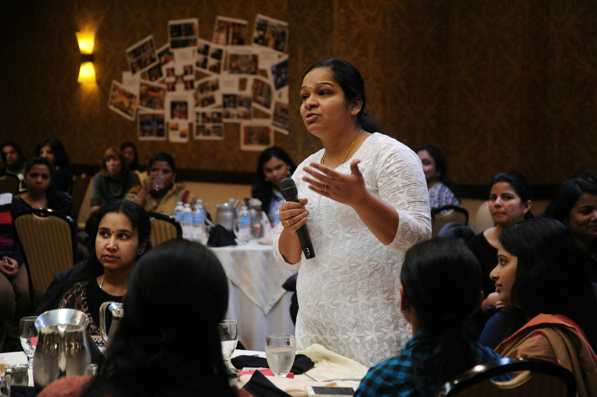 A facilitator working with a group
